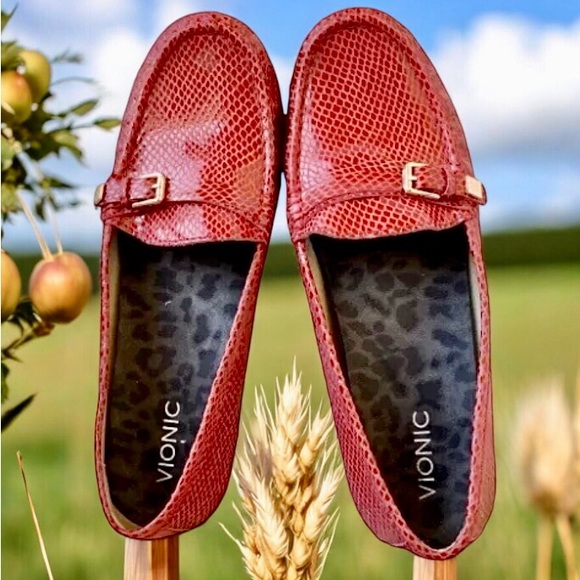 David Tate Loafer Patent Leather Snakeskin Print Womens size 12 - Picture 2 of 14